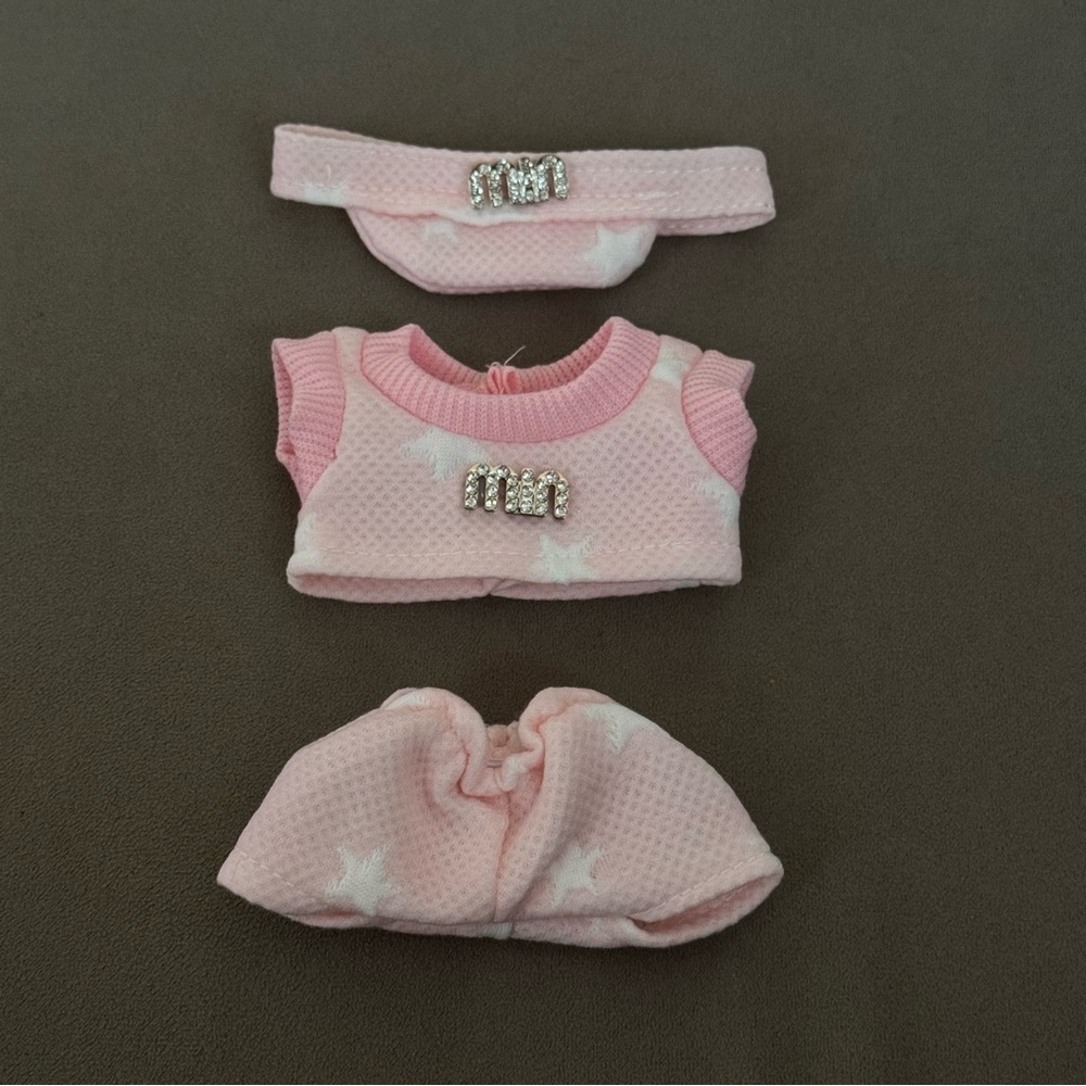 Pink Labubu Outfit with Visor Hat